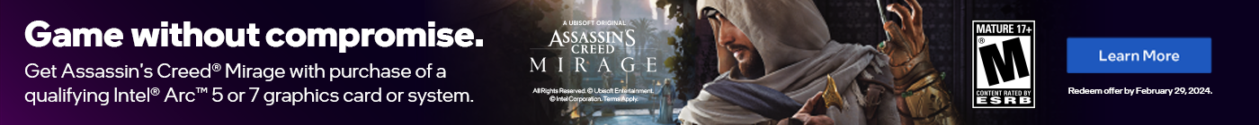 Intel Arc Assassins Creed Mirage Promotion